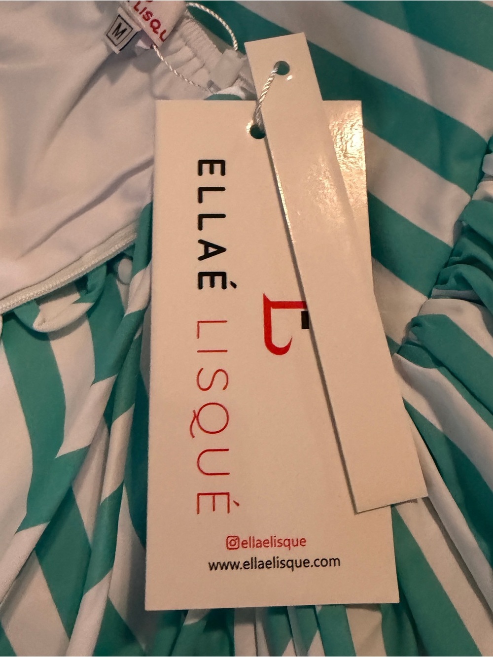 Ellalisque teal & white puffer dress - Picture 2 of 5